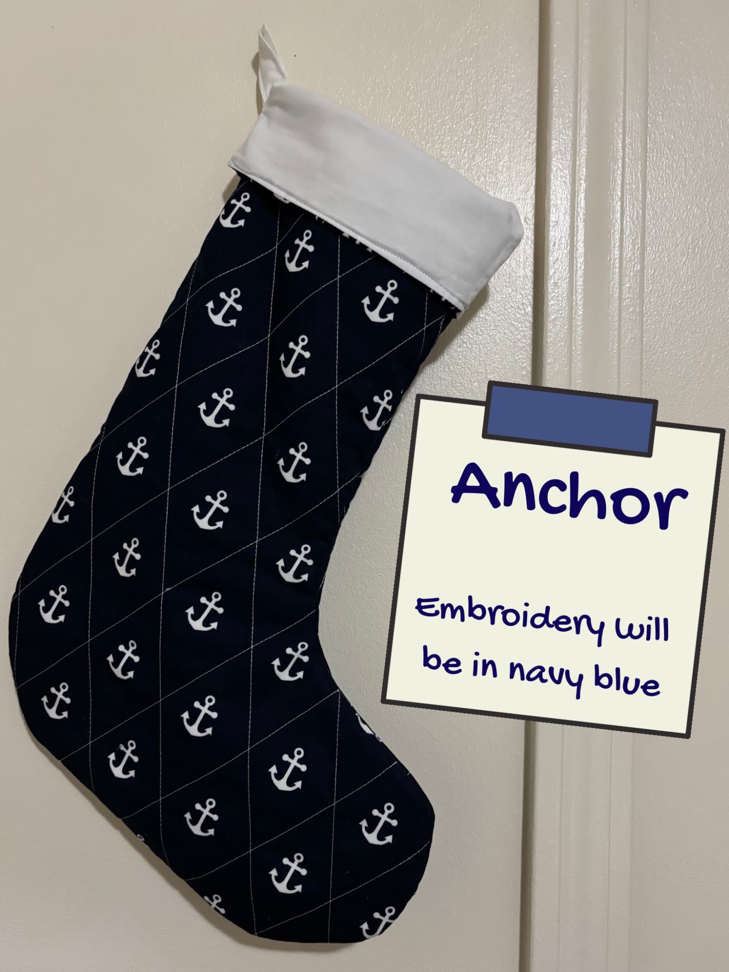Custom Christmas Stockings, Anchor